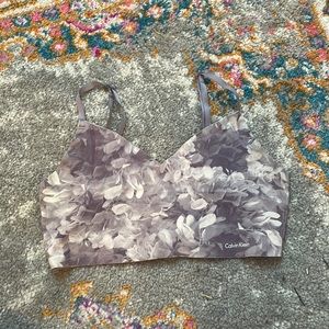 Calvin Klein Intimate Floral Grey Bralette Adjustable Straps